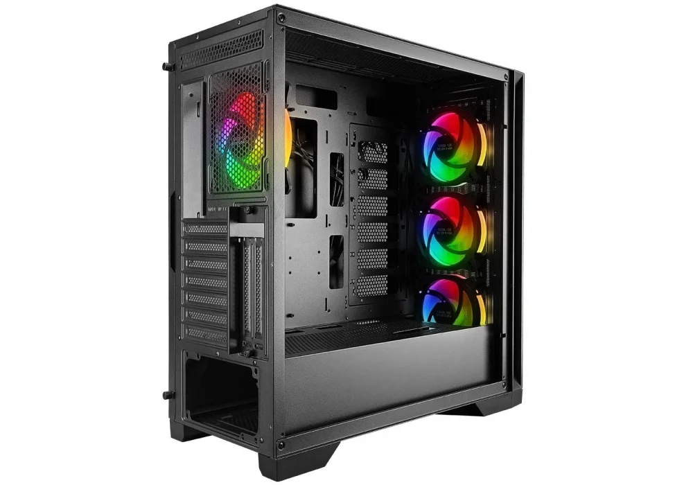 PowerBoost VK-G4306S Siyah RGB Mesh Tempered Glass USB 3.0 E-ATX Mid Tower Kasa