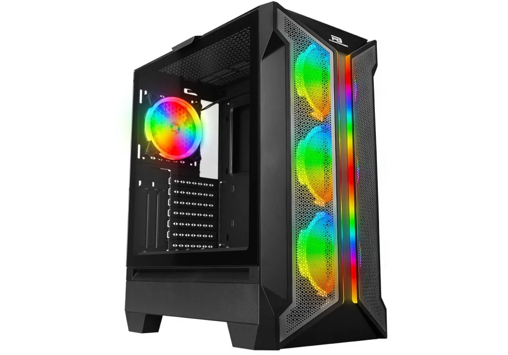 PowerBoost VK-Z002B Siyah ARGB Mesh Tempered Glass USB 3.0 E-ATX Mid Tower Kasa