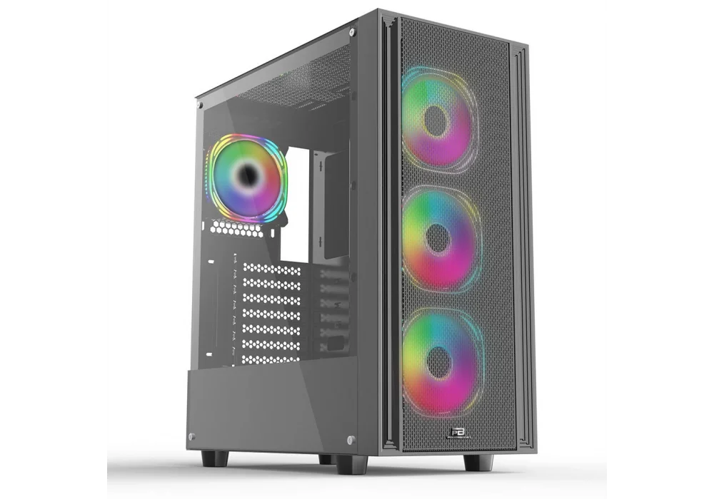 PowerBoost X-12B Siyah ARGB Tempered Glass USB 3.0 ATX Mid Tower Kasa