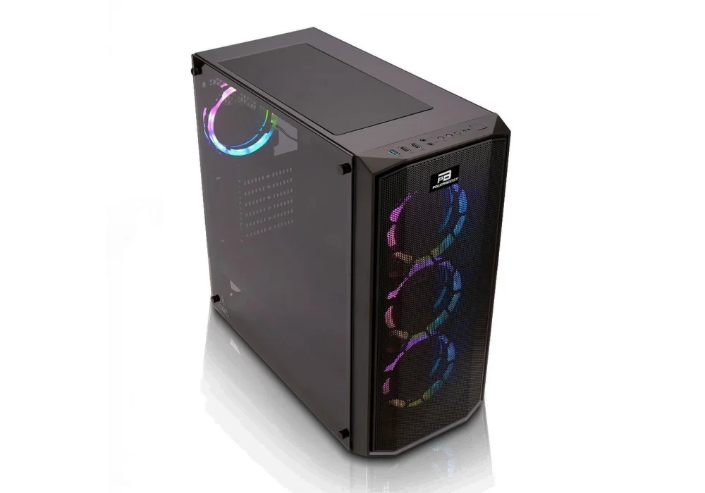 PowerBoost X58 Tempered Glass RGB USB 3.0 ATX Mid Tower Kasa