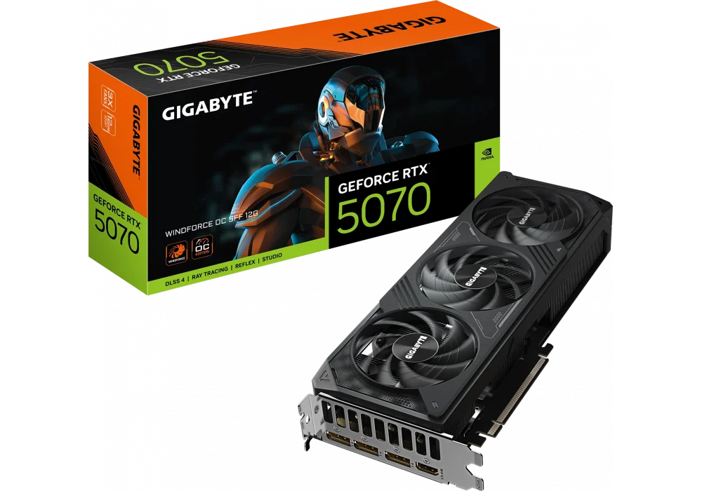 Gigabyte GeForce RTX 5070 WINDFORCE OC SFF 12G 12GB GDDR7 192 Bit DLSS 4 Ekran Kartı