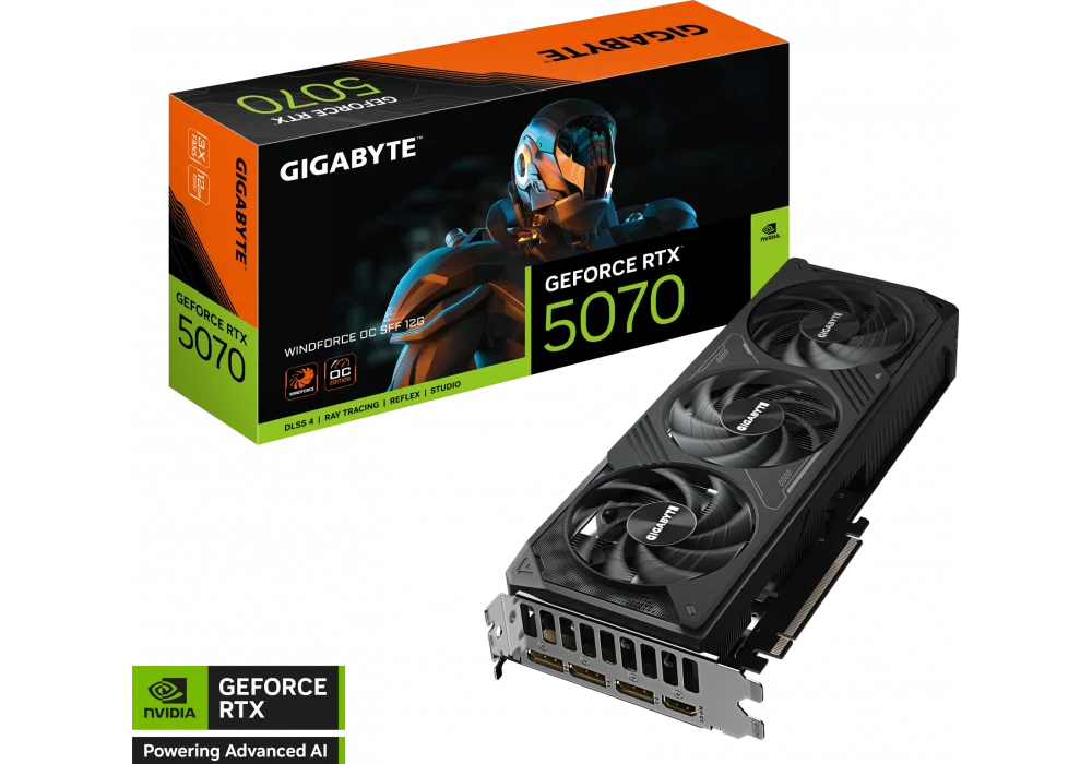 Gigabyte GeForce RTX 5070 WINDFORCE OC SFF 12G 12GB GDDR7 192 Bit DLSS 4 Ekran Kartı