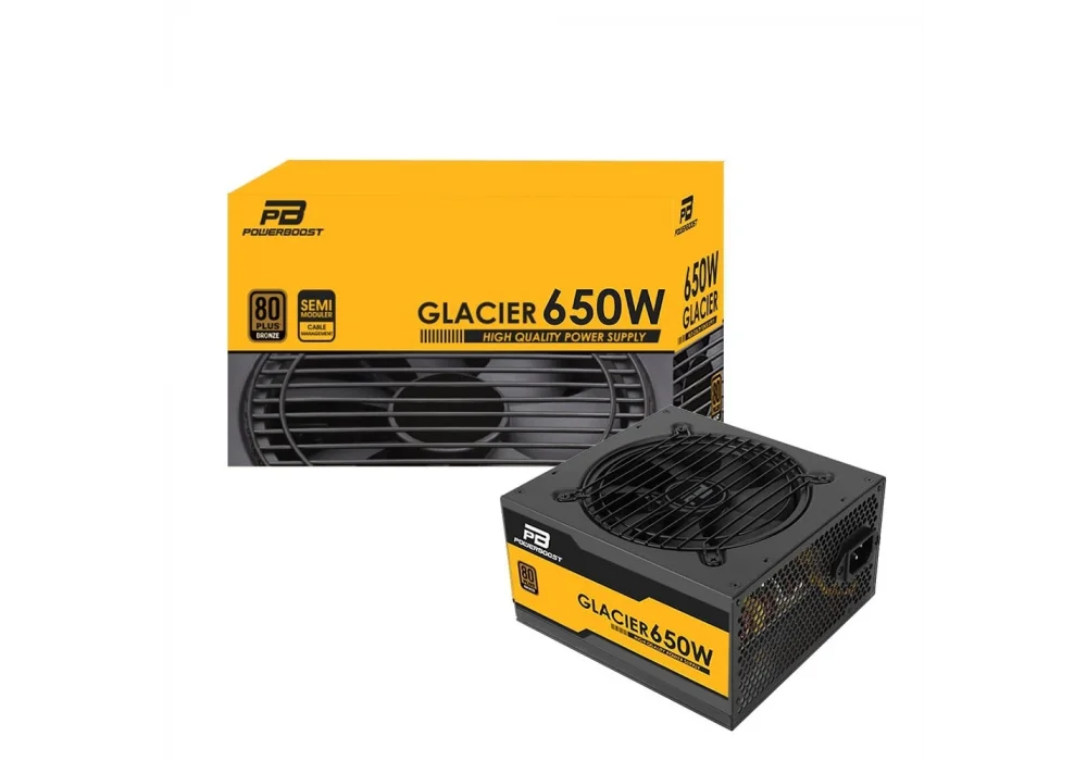 PowerBoost 650W Glacier BST-ATX650B 80+ Bronze Yarı Modüler Güç Kaynağı