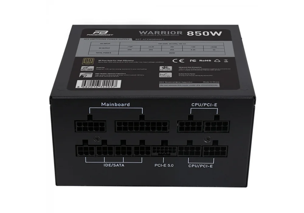 PowerBoost 850W Warrior BST-ATX0850GF1 80+ Gold Tam Modüler Güç Kaynağı