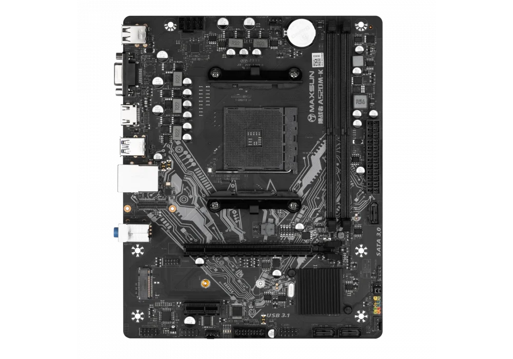 Maxsun Challenger A520M-K 3200MHz(OC) M.2 AM4 mATX Anakart