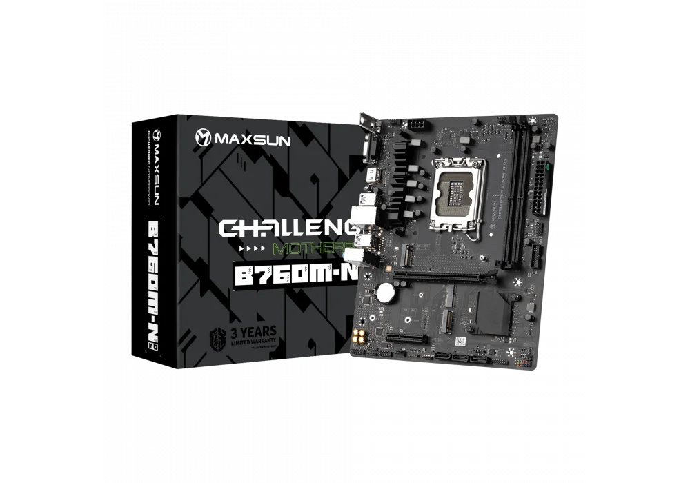 Maxsun Challenger B760M-N 6000MHz(OC) M.2 1700p mATX DDR5 Anakart