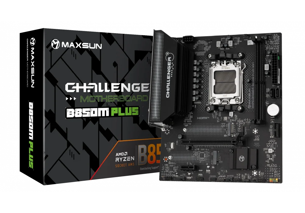 Maxsun Challenger B850M-M PLUS WIFI 6000MHz(OC) M.2 AM5 mATX Anakart