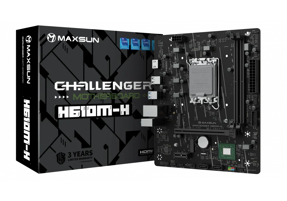 Maxsun Challenger H610M-H 3200MHz(OC) M.2 1700p mATX Anakart