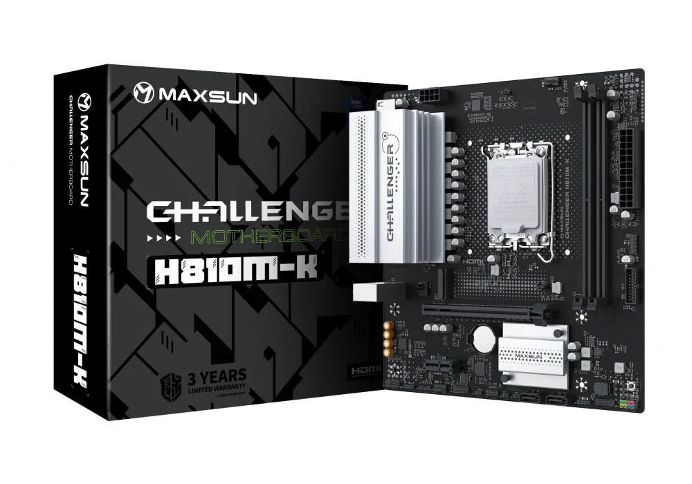 Maxsun Challenger H810M-K 6400MHz(OC) M.2 1851p mATX Anakart