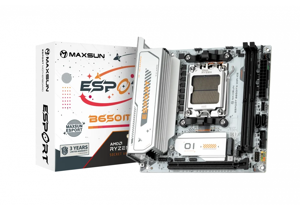 Maxsun E-Sport B650I WIFI ICE 8000Mhz(OC) M.2 AM5 ITX Anakart