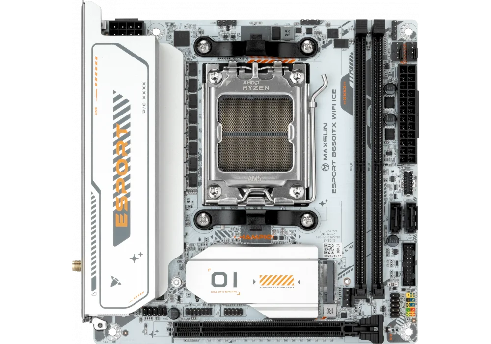 Maxsun E-Sport B650I WIFI ICE 8000Mhz(OC) M.2 AM5 ITX Anakart