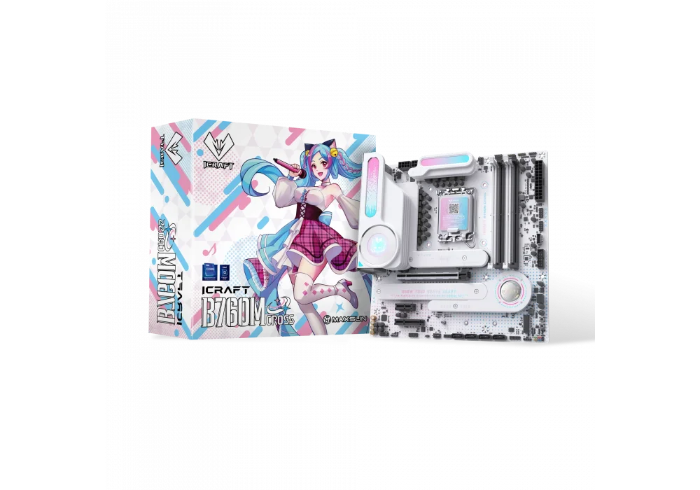 Maxsun ICraft B760M Cross 6400MHz(OC) M.2 1700p mATX DDR5 Anakart