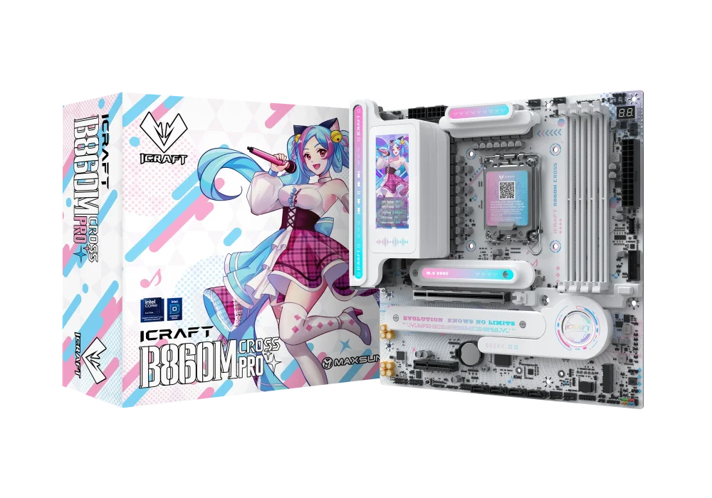 Maxsun ICraft B860M Cross PRO WIFI 8000MHz(OC) M.2 1851p mATX Anakart
