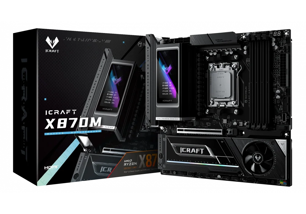 Maxsun ICraft X870M WIFI7 8400Mhz(OC) M.2 AM5 mATX Anakart