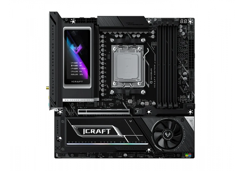 Maxsun ICraft X870M WIFI7 8400Mhz(OC) M.2 AM5 mATX Anakart