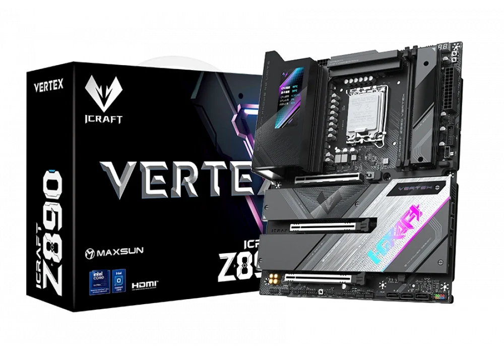 Maxsun ICraft Z890 Vertex WIFI 9000MHz(OC) M.2 1851p ATX Anakart
