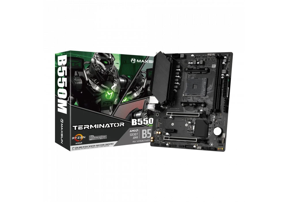 Maxsun Terminator B550M 3800MHz(OC) M.2 AM4 mATX Anakart