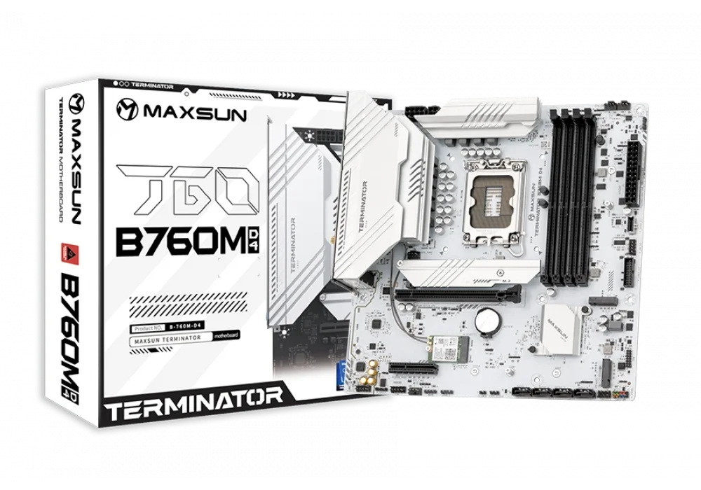 Maxsun Terminator B760M D4 ICE 4400MHz(OC) M.2 1700p mATX Anakart