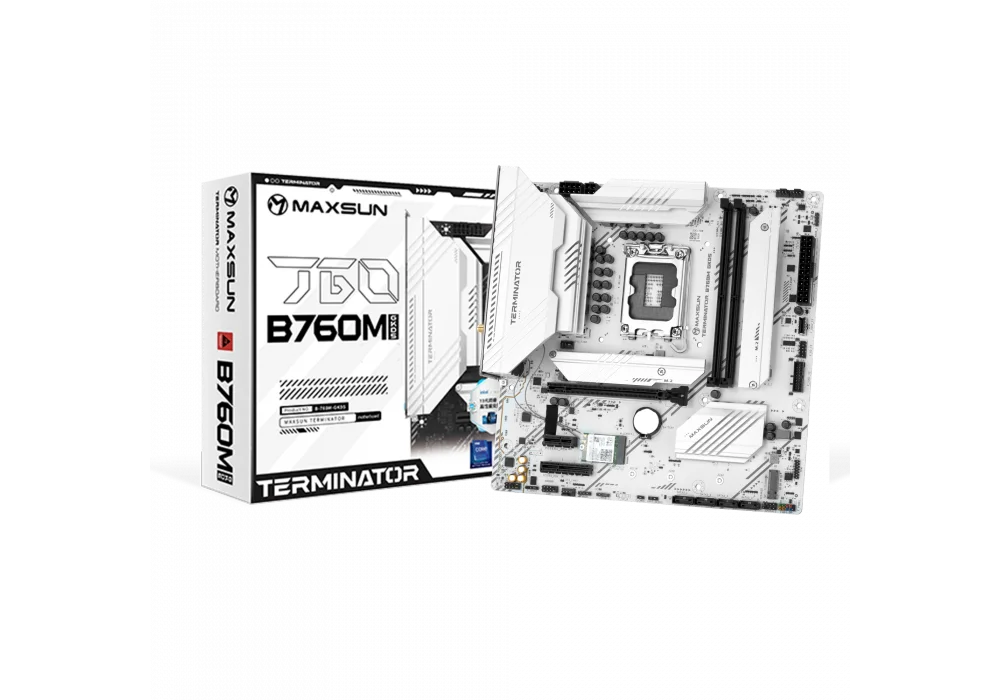 Maxsun Terminator B760M GKD5 ICE 7600MHz(OC) M.2 1700p mATX DDR5 Anakart