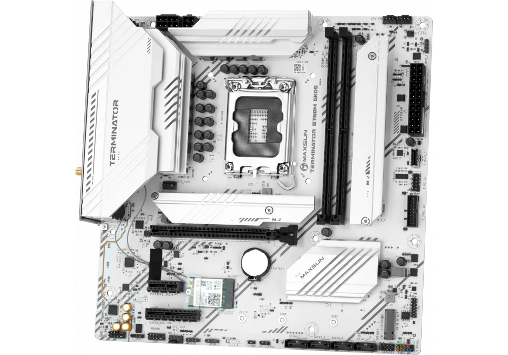 Maxsun Terminator B760M GKD5 ICE 7600MHz(OC) M.2 1700p mATX DDR5 Anakart