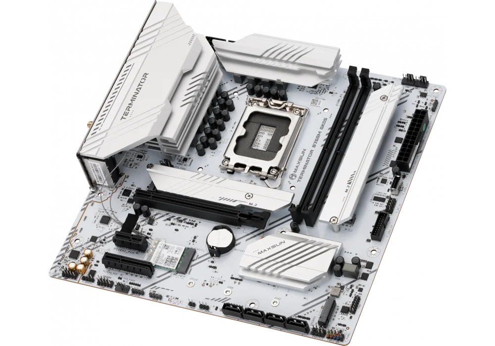 Maxsun Terminator B760M GKD5 ICE 7600MHz(OC) M.2 1700p mATX DDR5 Anakart
