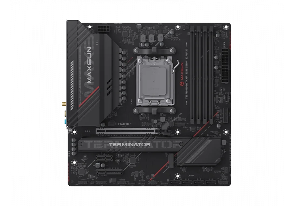 Maxsun Terminator B850M Dark WIFI 7800MHz(OC) M.2 AM5 mATX Anakart