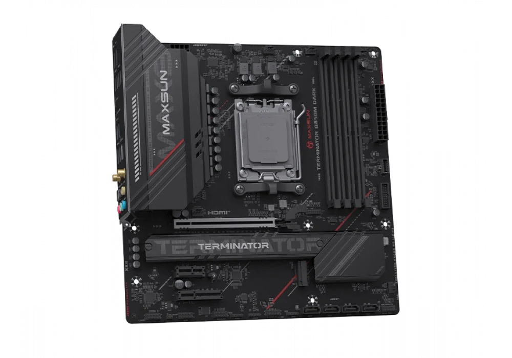 Maxsun Terminator B850M Dark WIFI 7800MHz(OC) M.2 AM5 mATX Anakart