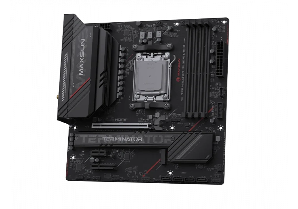 Maxsun Terminator B850M Dark WIFI 7800MHz(OC) M.2 AM5 mATX Anakart