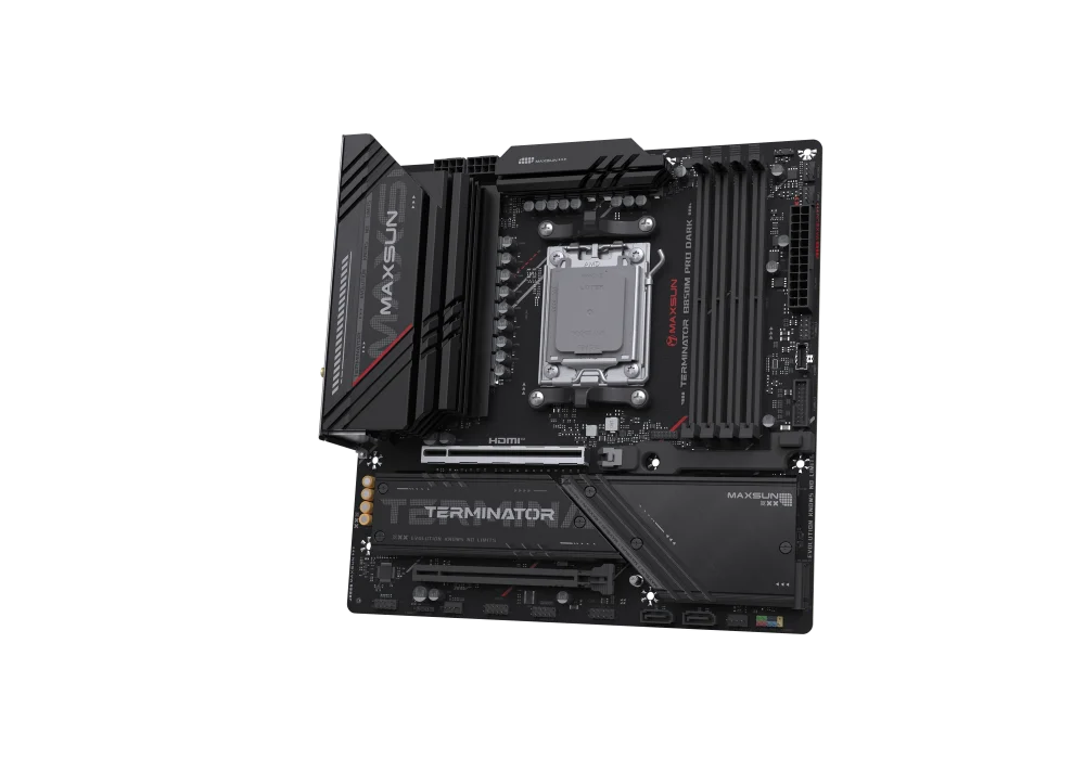 Maxsun Terminator B850M PRO Dark WIFI 7800MHz(OC) M.2 AM5 mATX Anakart