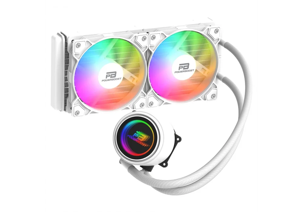 PowerBoost CIRCLE 240W Beyaz Rainbow 240 mm Intel(1700p/1851p)-AMD Uyumlu Sıvı Soğutucu