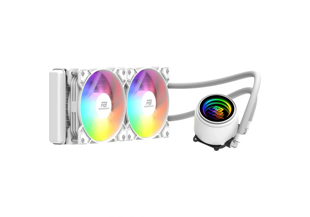 PowerBoost CIRCLE 240W Beyaz Rainbow 240 mm Intel(1700p/1851p)-AMD Uyumlu Sıvı Soğutucu