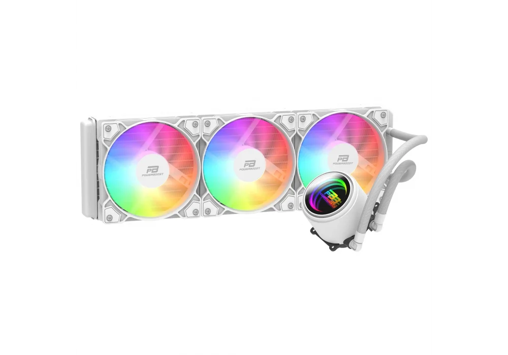 PowerBoost CIRCLE 360W Beyaz Rainbow 360 mm Intel(1700p/1851p)-AMD Uyumlu Sıvı Soğutucu