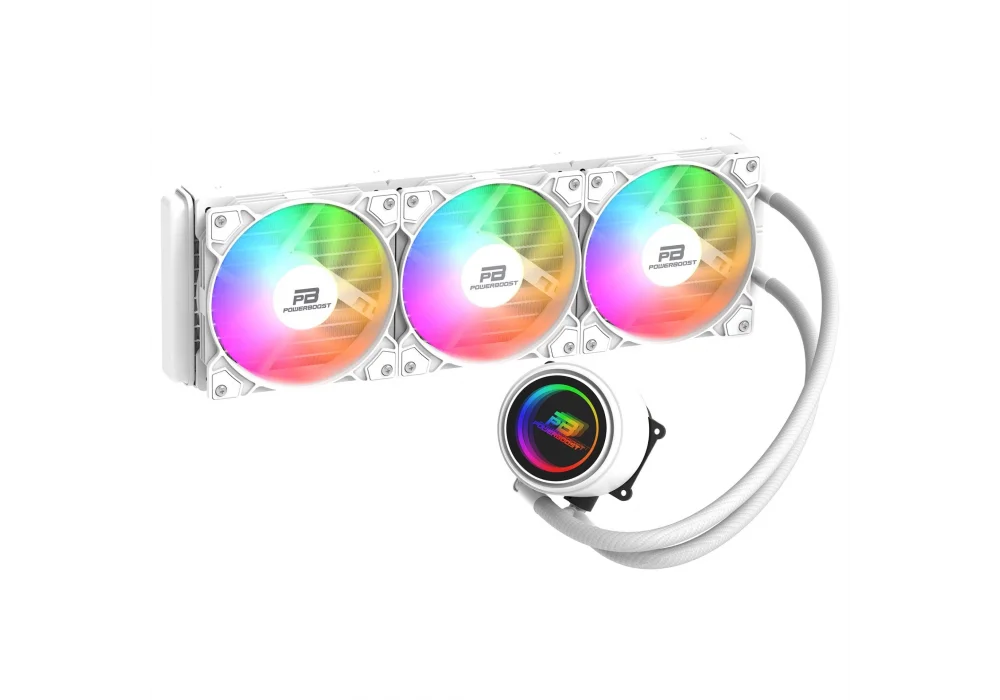 PowerBoost CIRCLE 360W Beyaz Rainbow 360 mm Intel(1700p/1851p)-AMD Uyumlu Sıvı Soğutucu
