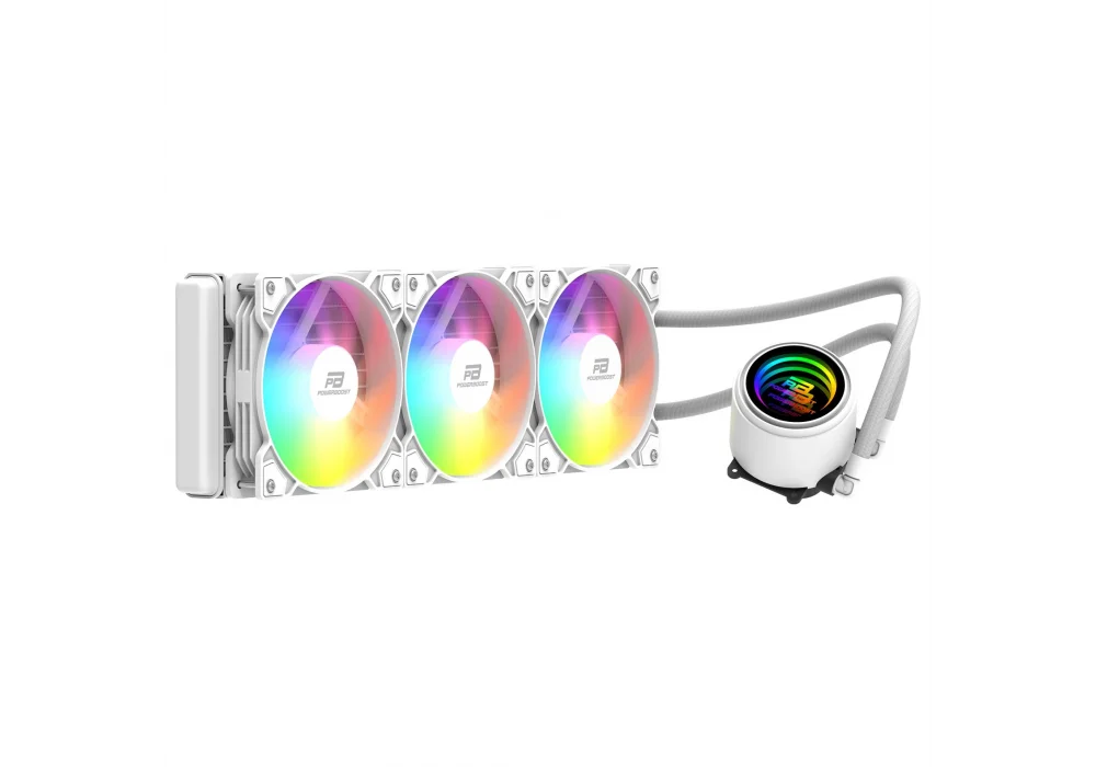 PowerBoost CIRCLE 360W Beyaz Rainbow 360 mm Intel(1700p/1851p)-AMD Uyumlu Sıvı Soğutucu