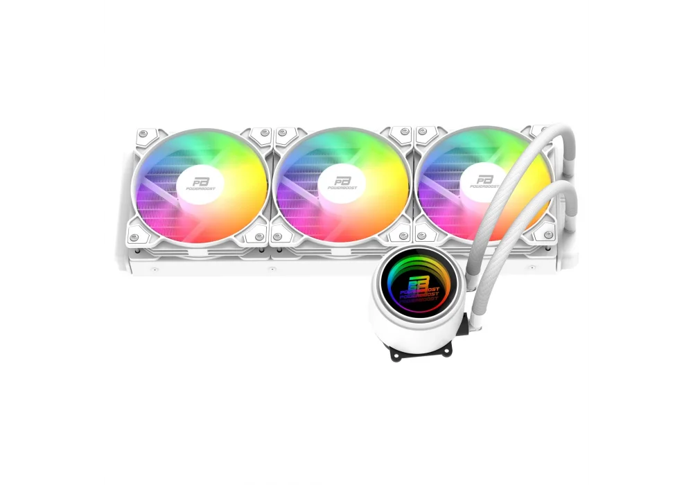 PowerBoost CIRCLE 360W Beyaz Rainbow 360 mm Intel(1700p/1851p)-AMD Uyumlu Sıvı Soğutucu