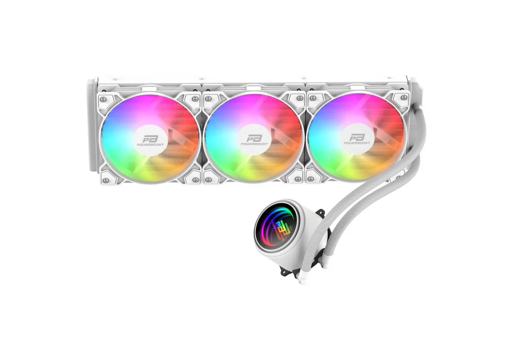 PowerBoost CIRCLE 360W Beyaz Rainbow 360 mm Intel(1700p/1851p)-AMD Uyumlu Sıvı Soğutucu