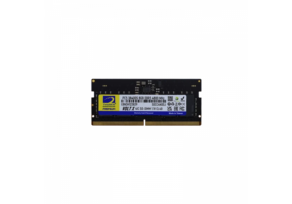 TwinMOS 8GB 4800Mhz CL40 DDR5 Notebook Ram (TMD58GB4800S40)