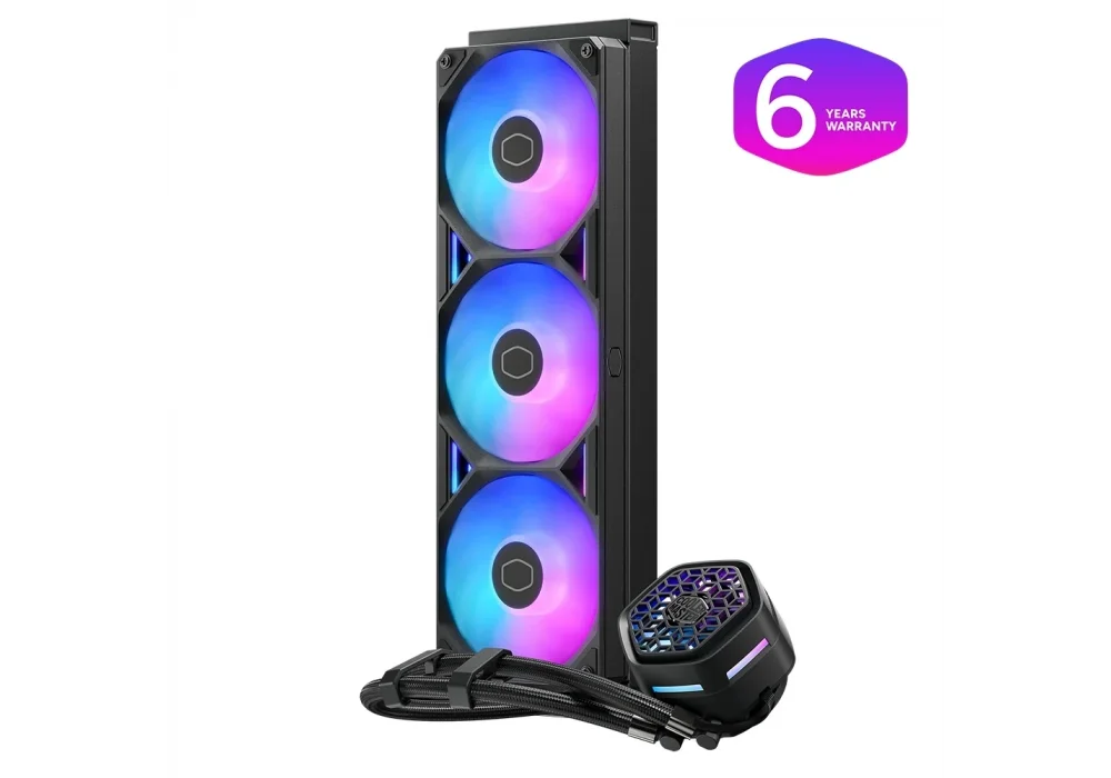 Cooler Master ML360 Atmos II VRM Fan Siyah ARGB 360 mm Intel(1700p/1851p)-AMD Uyumlu Sıvı Soğutucu
