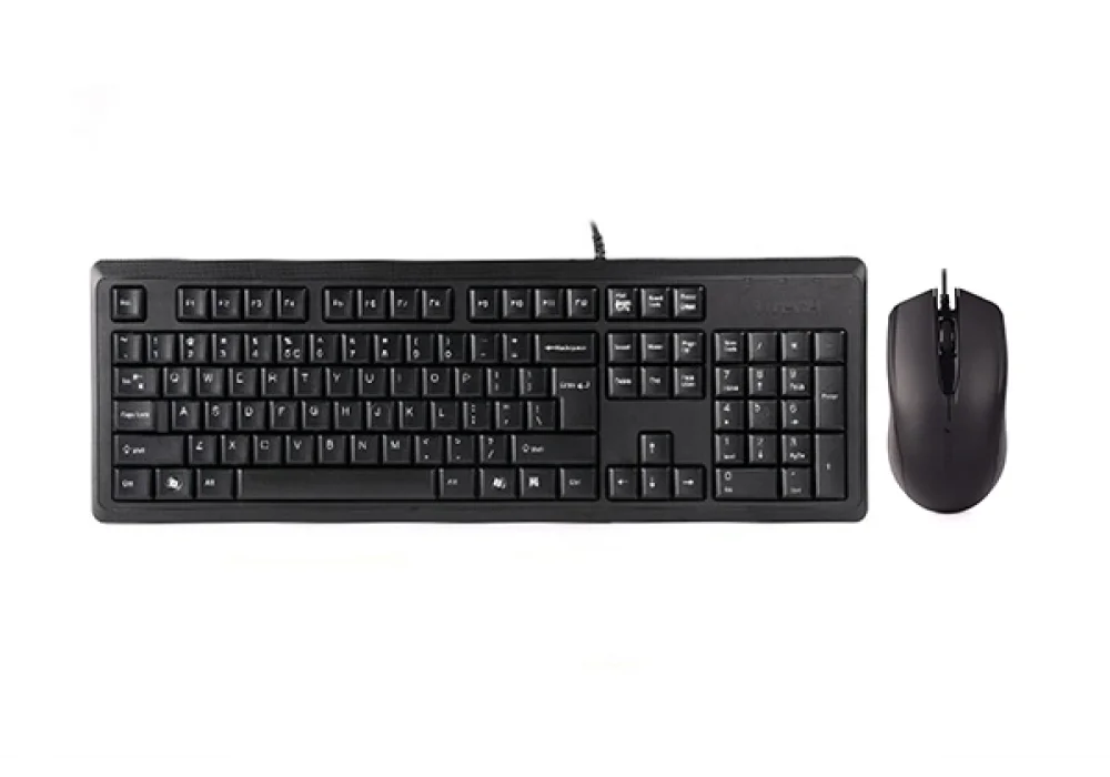 A4 Tech KR-9276 Siyah Türkçe Q USB Kablolu Klavye ve Mouse Seti