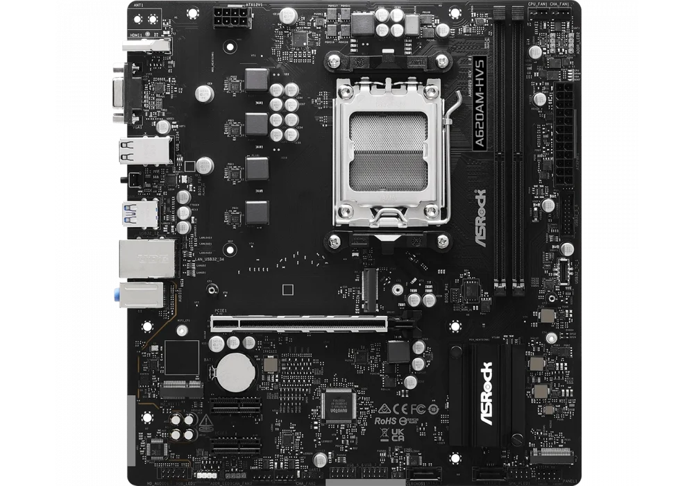 ASRock A620AM-HVS 6800MHz(OC) M.2 AM5 mATX Anakart