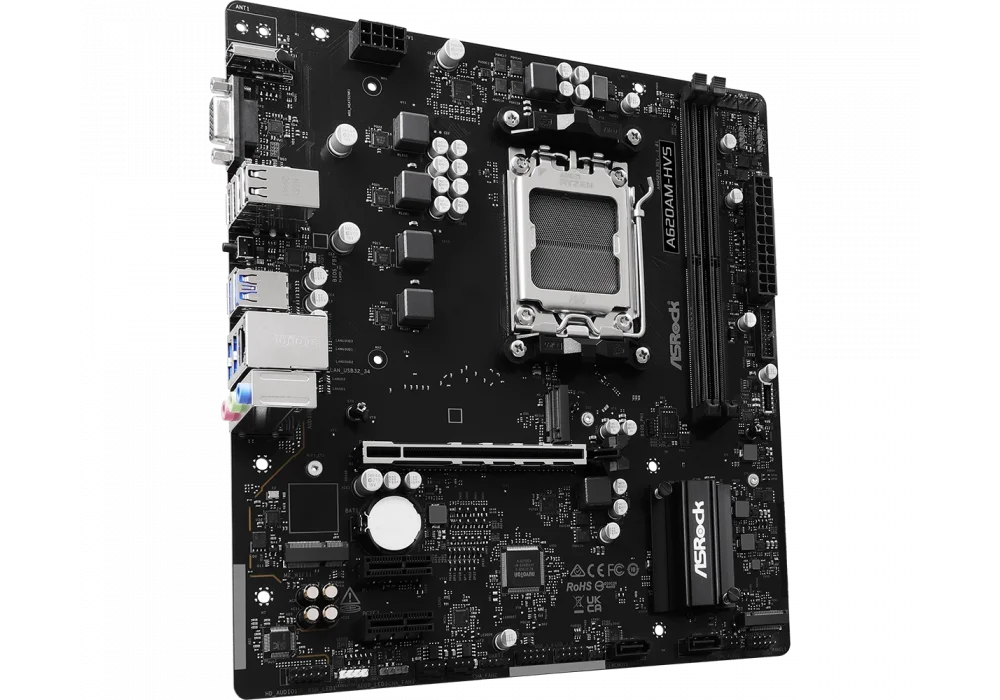 ASRock A620AM-HVS 6800MHz(OC) M.2 AM5 mATX Anakart