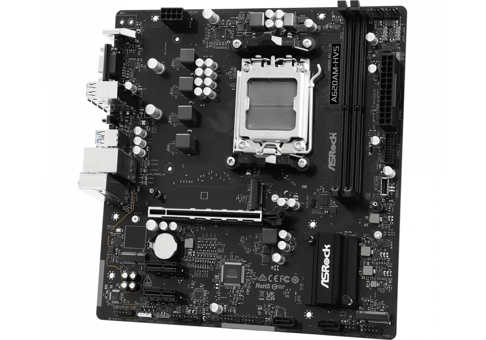 ASRock A620AM-HVS 6800MHz(OC) M.2 AM5 mATX Anakart