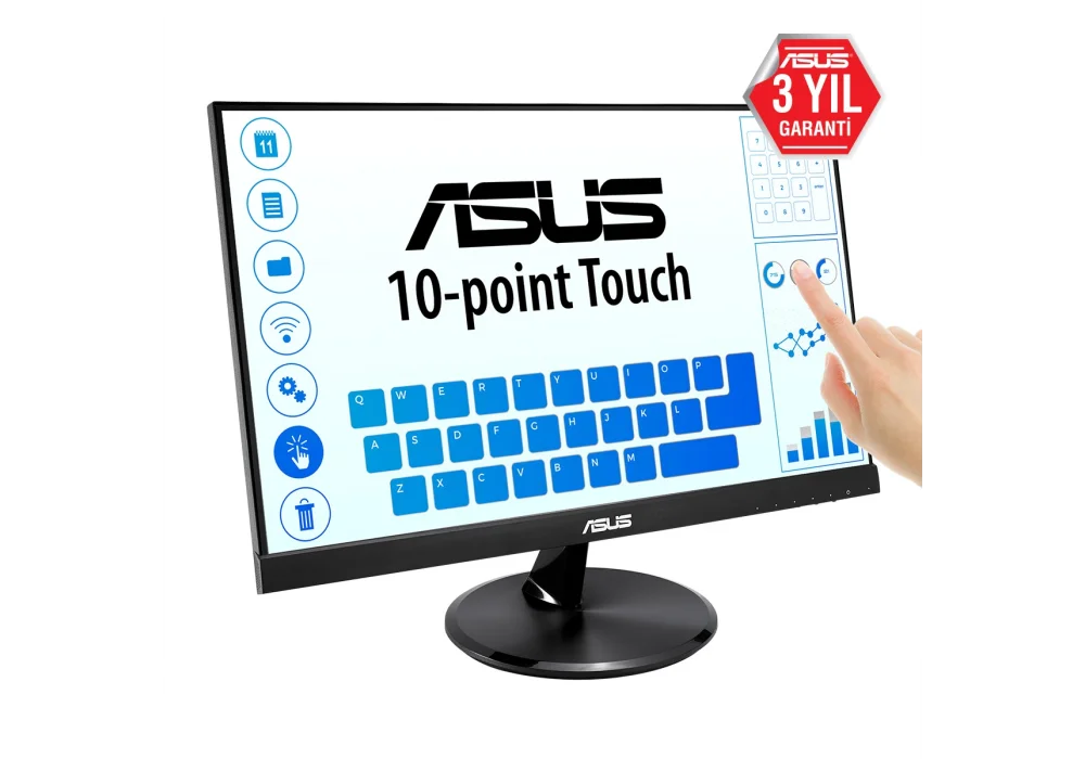 ASUS 21.5 VT229H 5ms HDMI,VGA IPS Dokunmatik Monitör