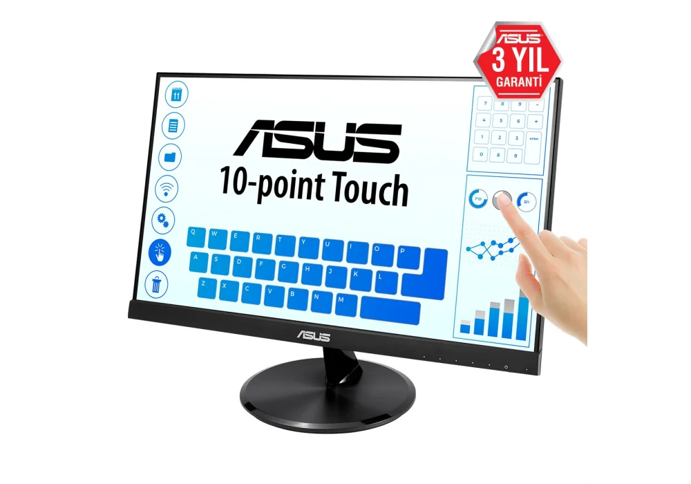 ASUS 21.5 VT229H 5ms HDMI,VGA IPS Dokunmatik Monitör