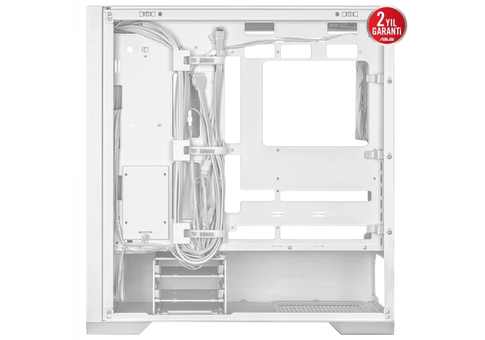 ASUS TUF Gaming GT302 ARGB Tempered Glass Beyaz USB 3.2 E-ATX Mid Tower Kasa