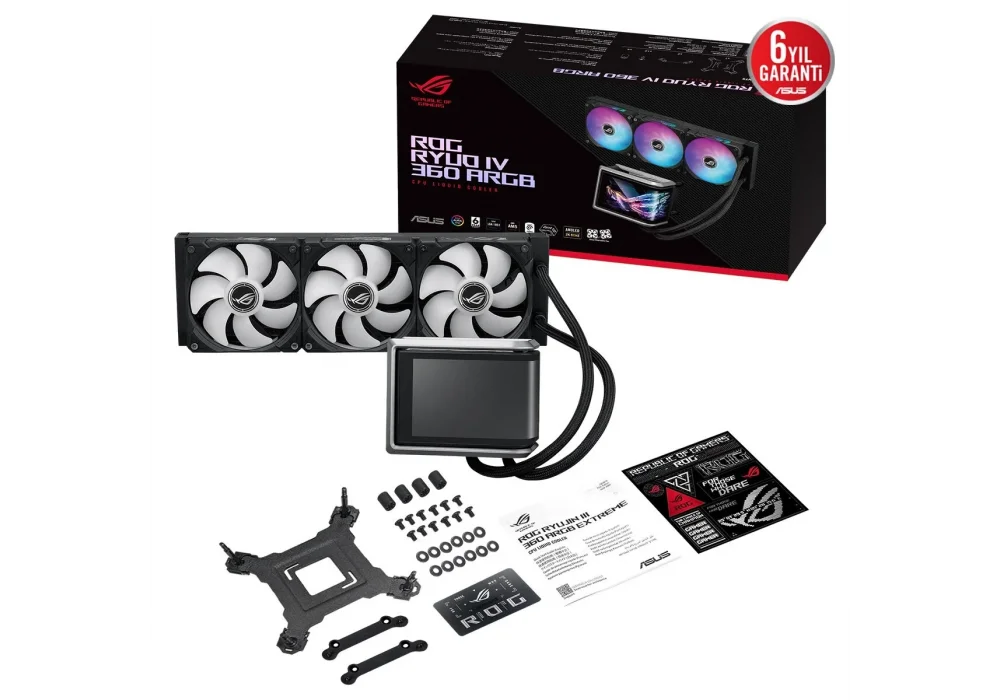 ASUS ROG RYUO IV 360 ARGB Black 360 mm Intel(1700p/1851p)-AMD Uyumlu Sıvı Soğutucu
