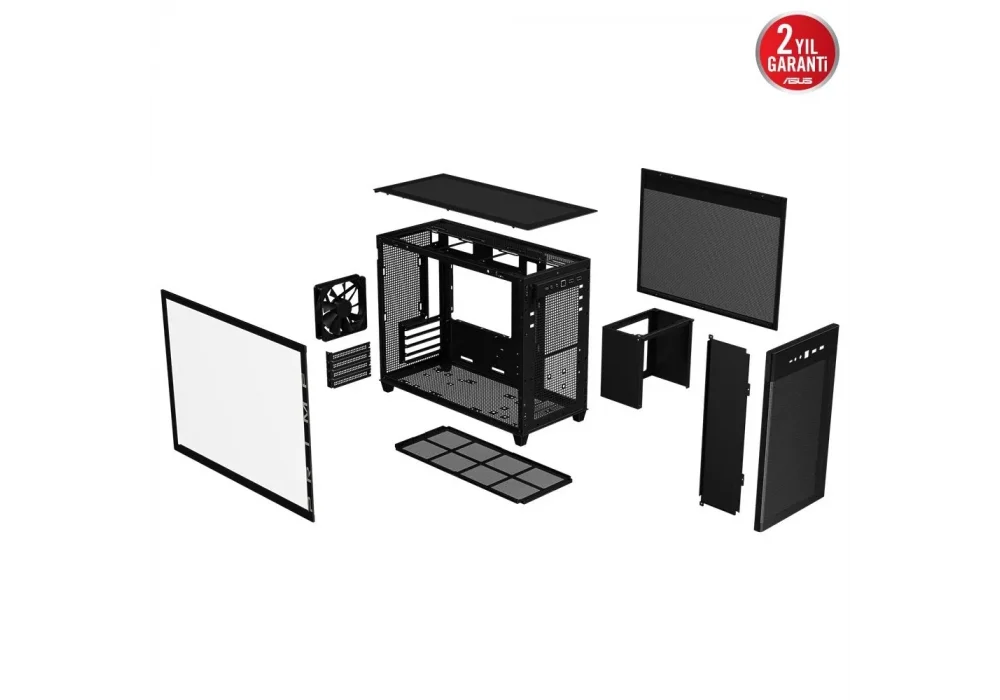 ASUS Prime AP201 Tempered Glass Siyah USB 3.2 mATX Mini Tower Kasa