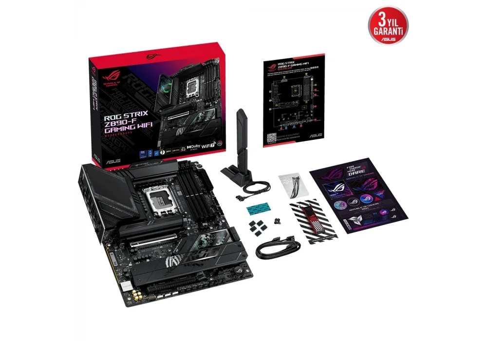 ASUS ROG STRIX Z890-F Gaming WIFI 9066mhz(OC) RGB M.2 1851p ATX DDR5 Anakart