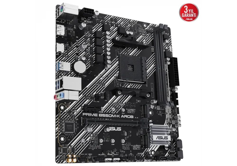 ASUS PRIME B550M-K ARGB 5100mhz(OC) M.2 AM4 mATX Anakart