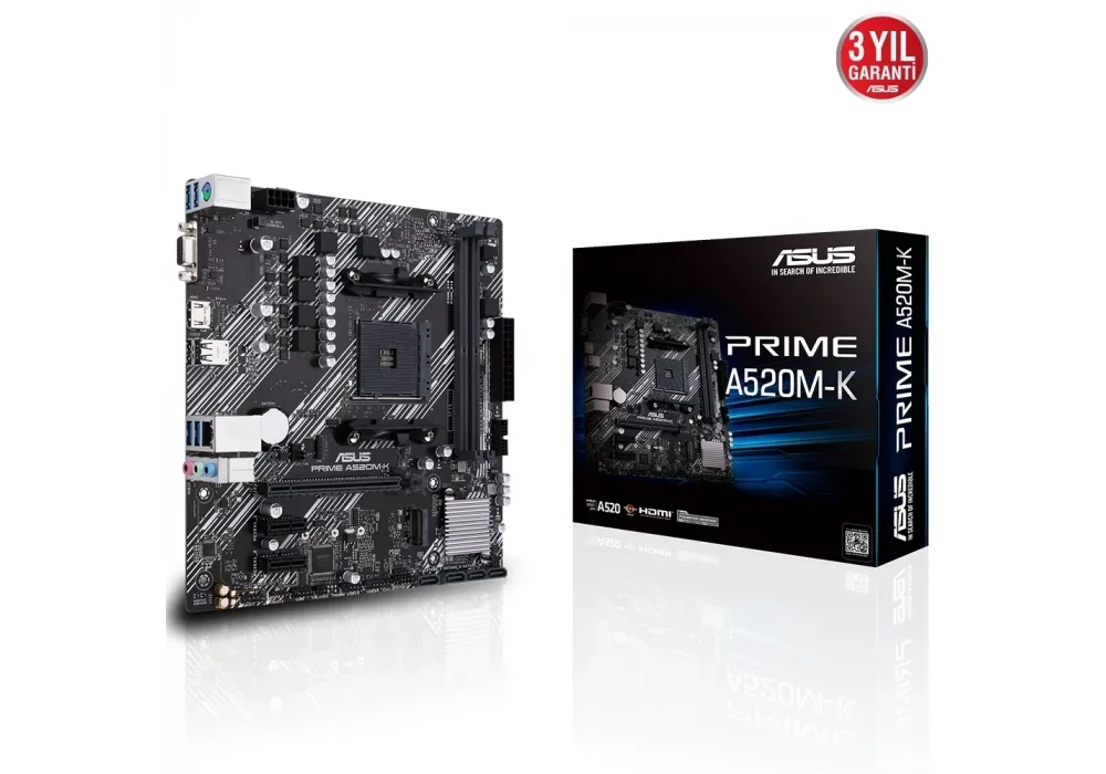 ASUS Prime A520M-K 4600mhz(OC) M.2 AM4 mATX Anakart